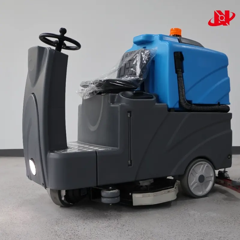 Driving industrial floor washer