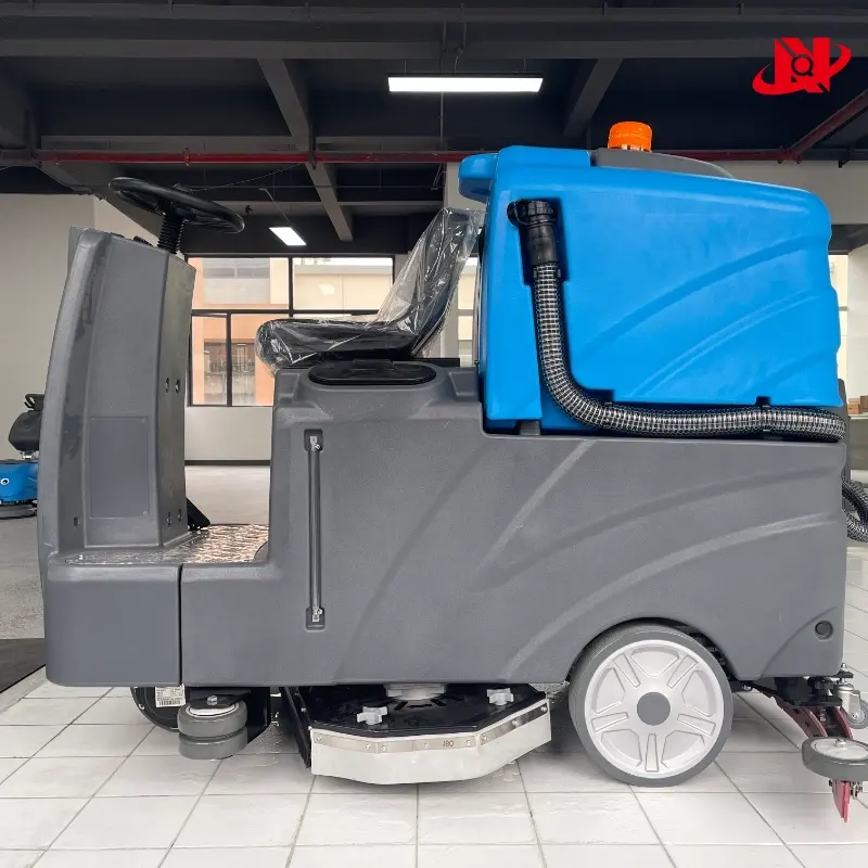 Driving industrial floor washer