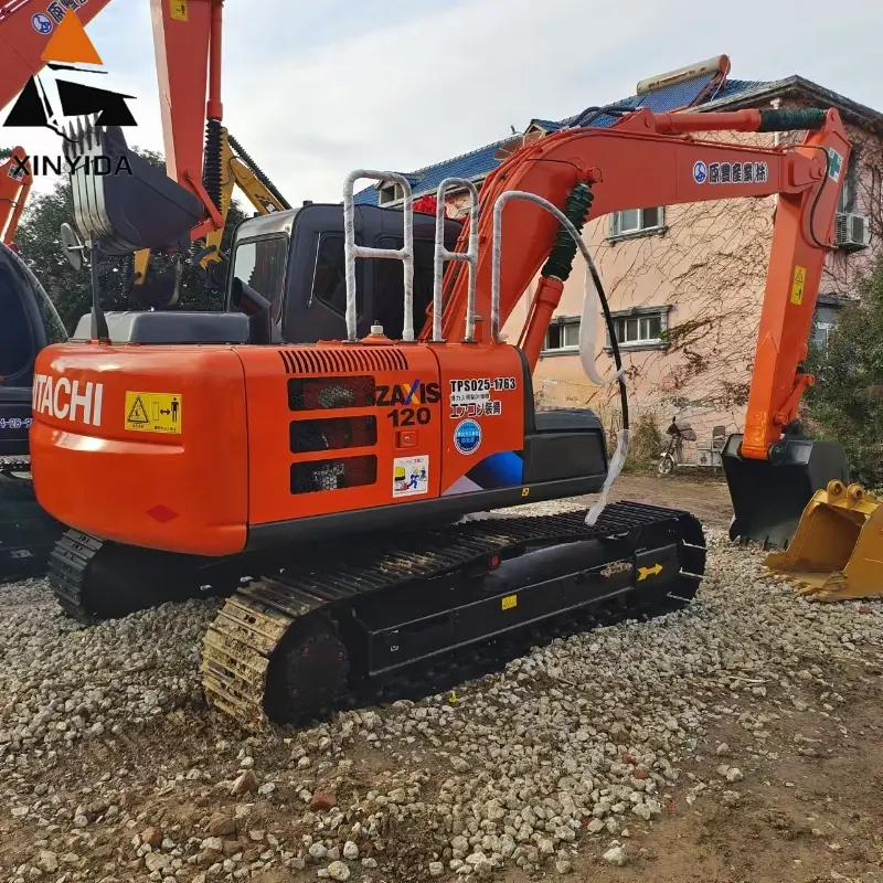 12 Ton Used Hitachi 120 Medium Size Crawler Excavator for Construction