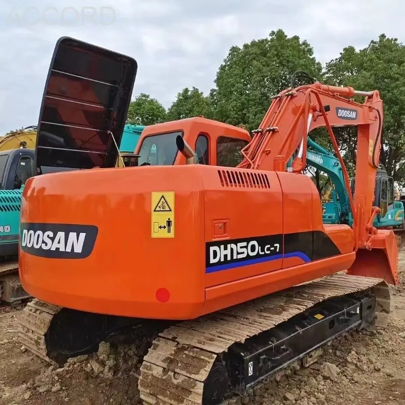 100% حفارة زراعية Doosan DH150-7 مستعملة أصلية