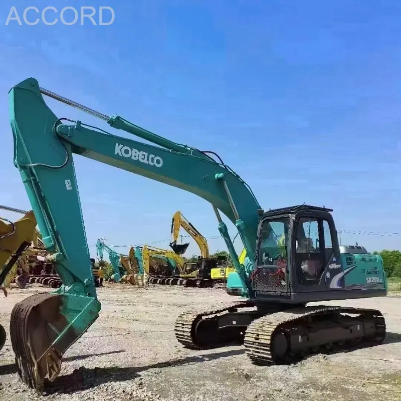 Горячая продажа б/у Kobelco 200 гидравлические экскаваторы машина