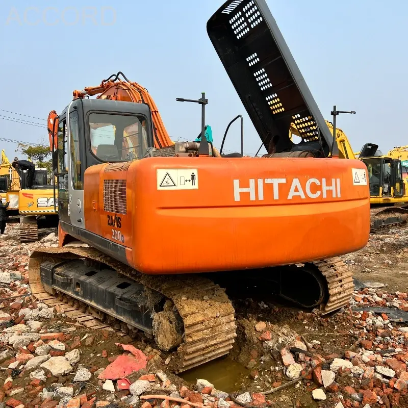 Escavadeira original HITACHI 200-6 usada sobre esteiras para venda