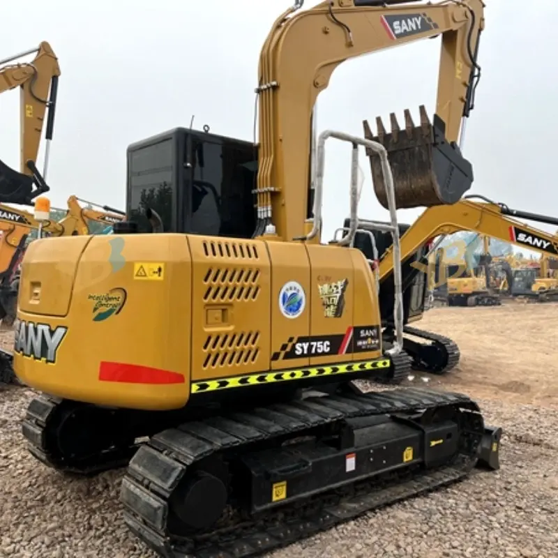 Low Price Second hand SANY SY75C Mini Excavator 7 Ton Digging Machine for Sale