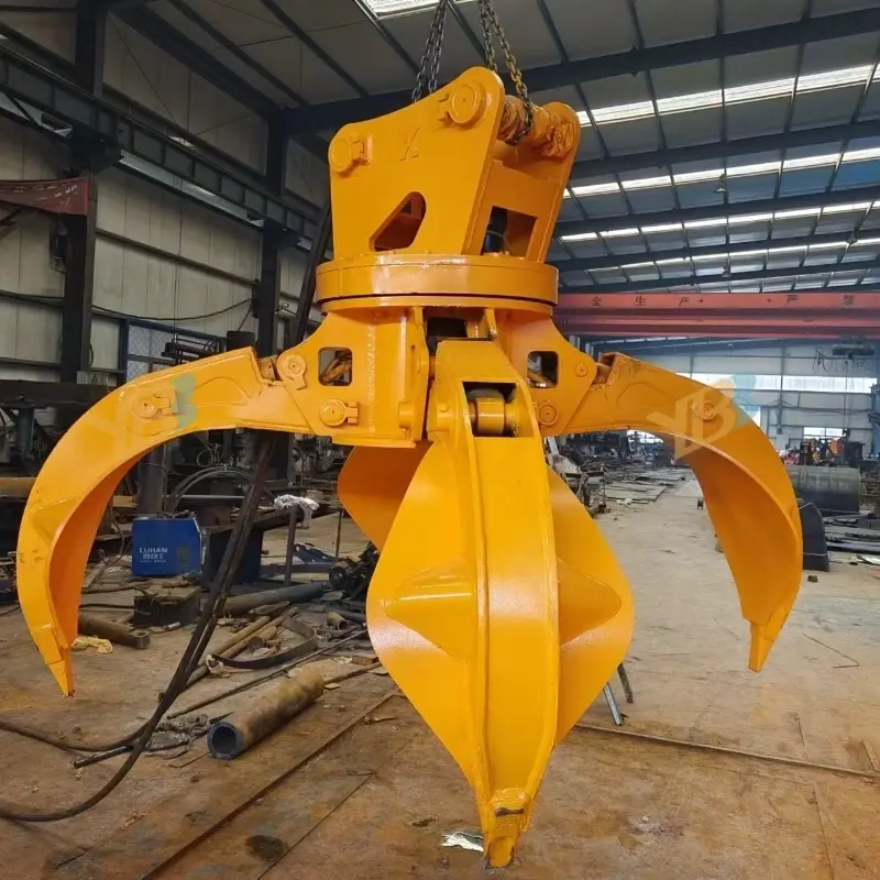 Rotating stone hydraulic grab Excavator hydraulic gripper