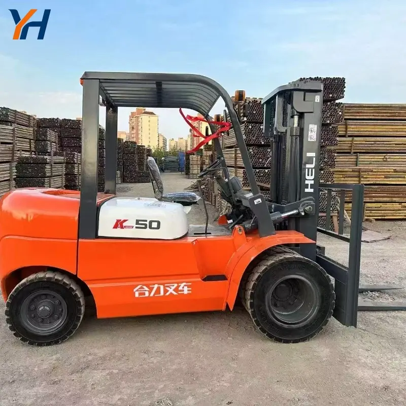 Powerful Heli Used 5 Ton FD50 Hydraulic Forklift Construction Equipment