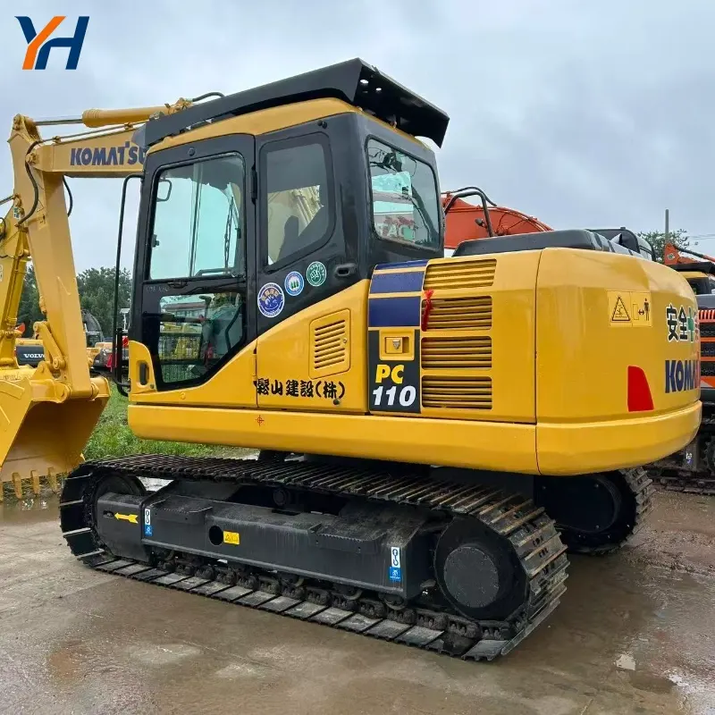 Reliable Used Komatsu PC110 Hydraulic Excavator Engineering Machine Global Supply