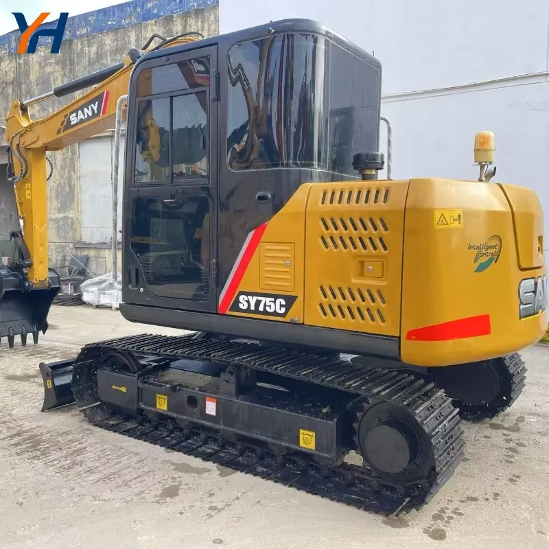 Second Hand Sany SY75 Small Excavator Good Working Condition Cheap Price