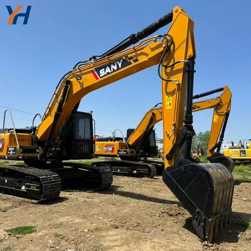 Used SANY 215H Hydraulic Crawler Excavator Original Good Performance For Sale