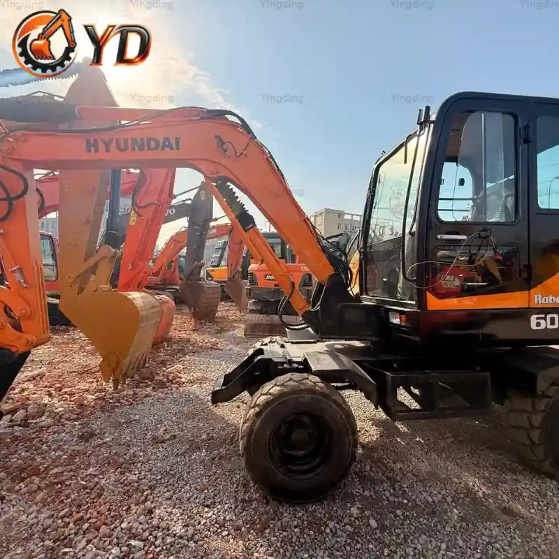 Hot Sale Original Second-hand Hyundai 60W-9 Wheel Excavator Good Performance Mining Equipment1