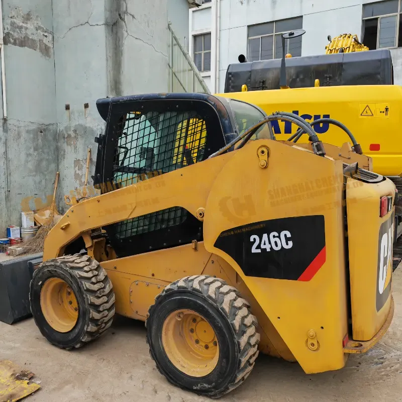 Competitive price Second hand 90% new Original Mini CAT 246C 5t Wheel Loader Agricultural Engineering machinery digger Supplier