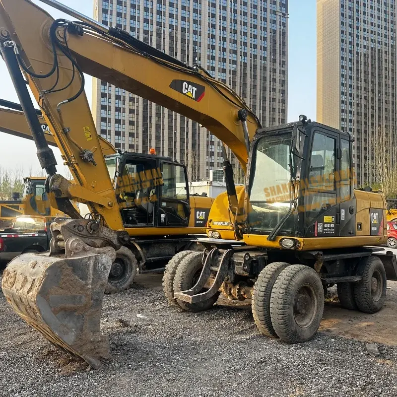 Second hand 90% new Original Medium CAT 315 15t Wheel Excavator Engineering machinery digger Supplier