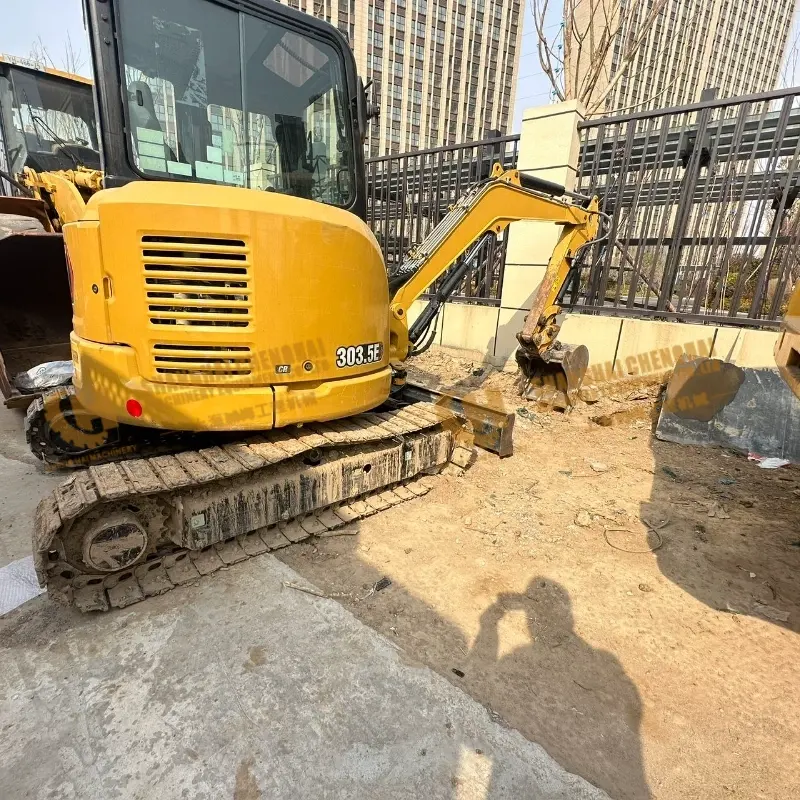 Used Original Mini CAT 303.5 with Hammer 3.5t Crawler Excavator Engineering Machinery Supplier