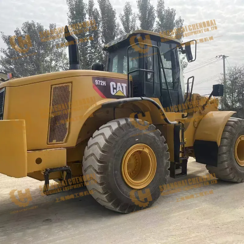 Nova chegada de segunda mão Original Médio CAT 972H 28t Carregadeira de rodas Equipamento de construção