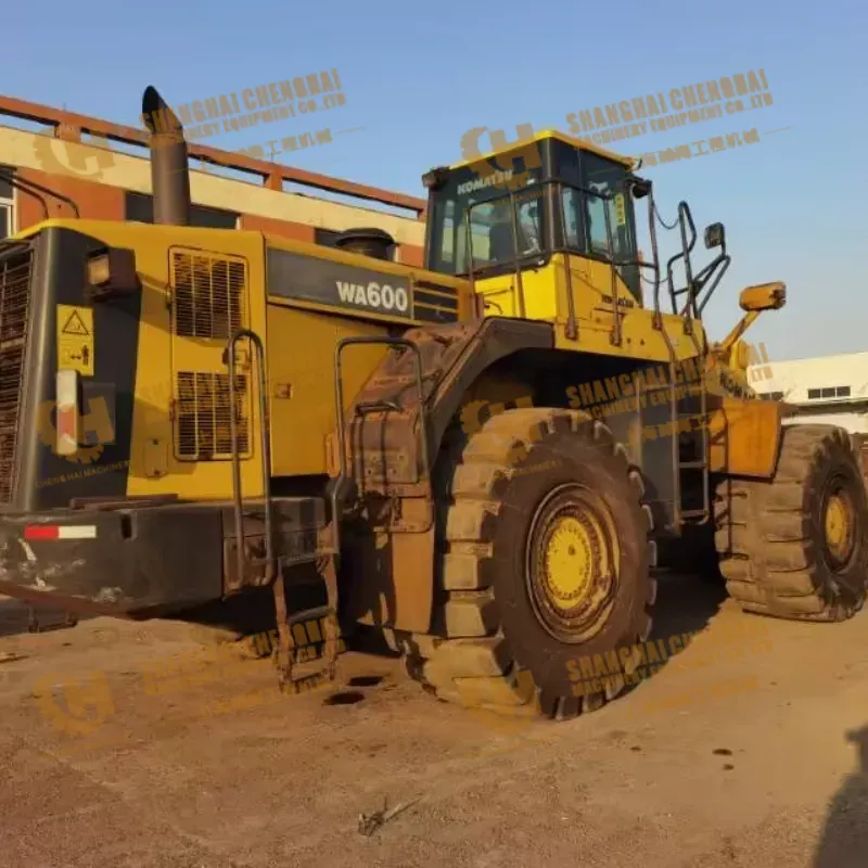 High cost performance Used Large Komatsu WA600-6 18t Wheel Loader Construction machines