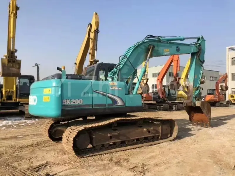 A máquina escavadora pesada usada Kobelco SK200 usou a máquina escavadora 2021 de 35 toneladas - 5