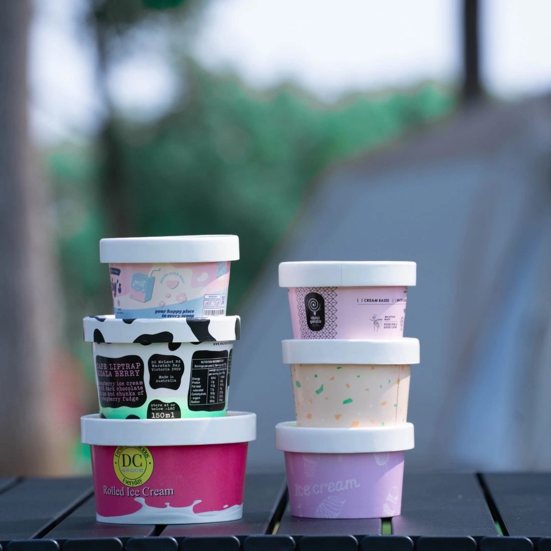 frozen ice cream cups