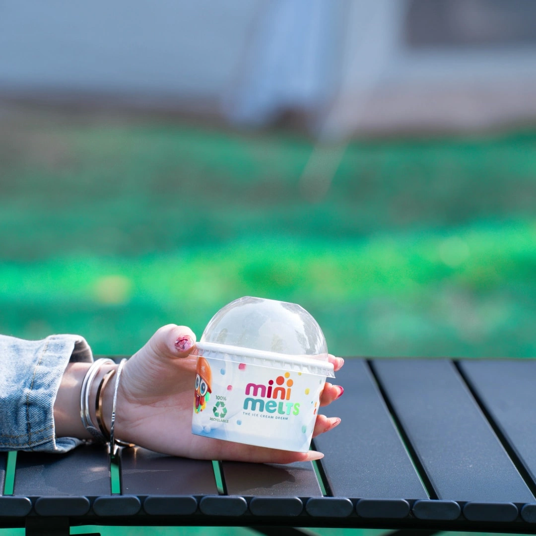 poplar ice cream cup with lid