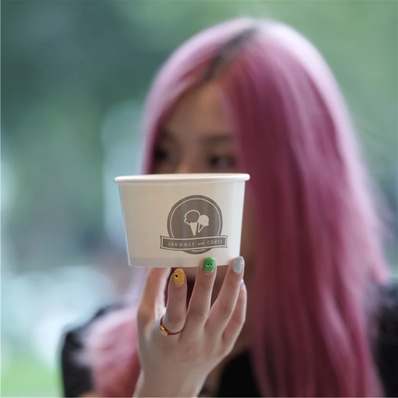 custom printed ice cream paper cup