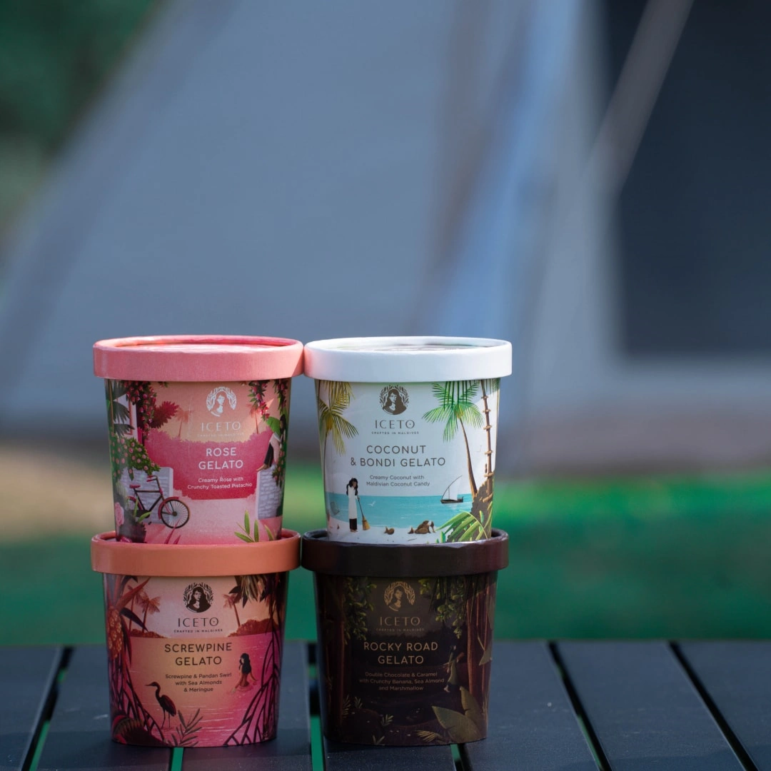 disposable ice cream paper cup with lid spoon