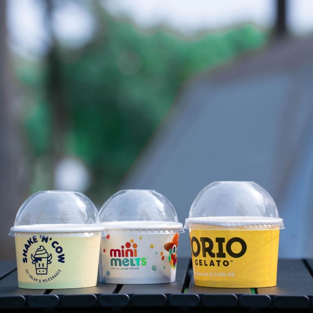 tazas de helado elegantes