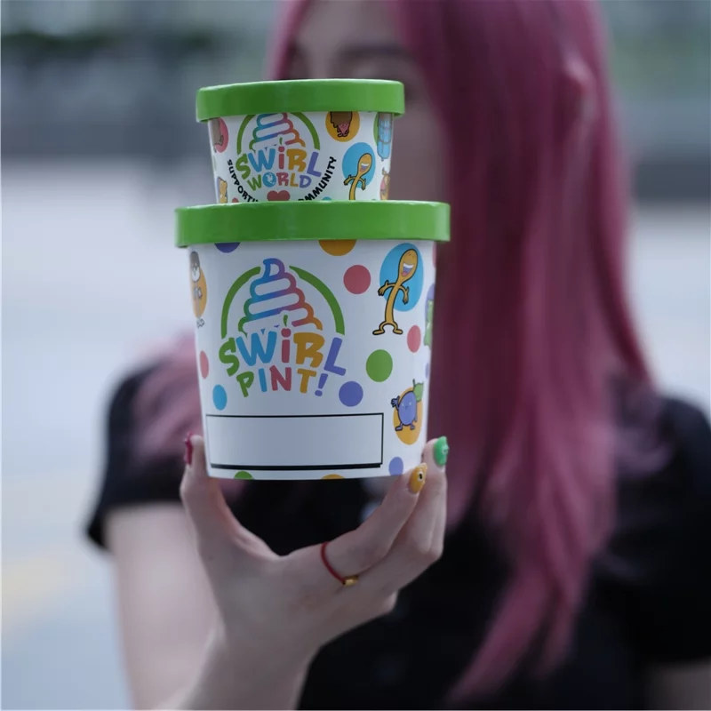 ice cream container cups paper