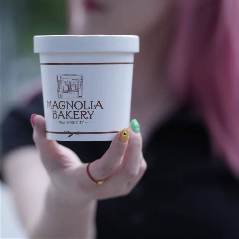 ice cream paper cup white