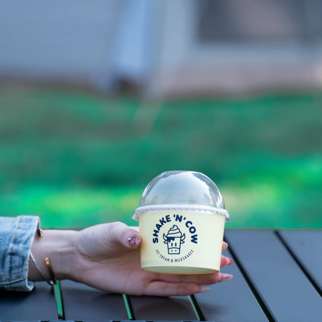 taza de helado reutilizable