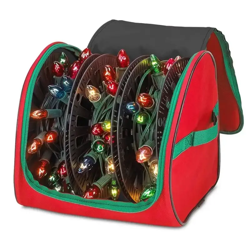 2025 Hot Selling Oxford Christmas Storage Bag Christmas Lights Bulbs Storage Box