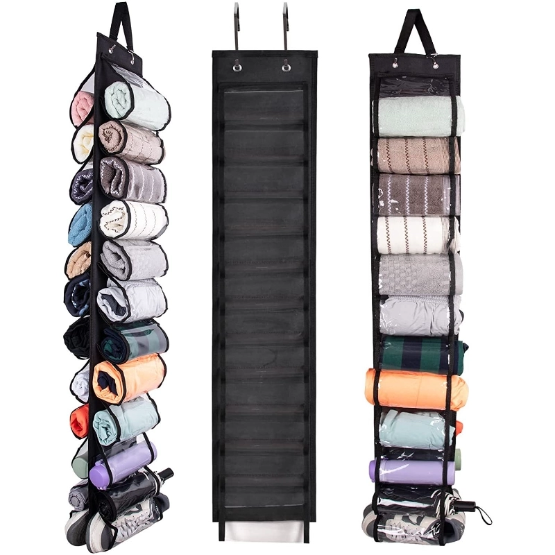 Door And Clothes Closets Storage Organizer,Roll Holder Hanging,Space Saving For Clothing