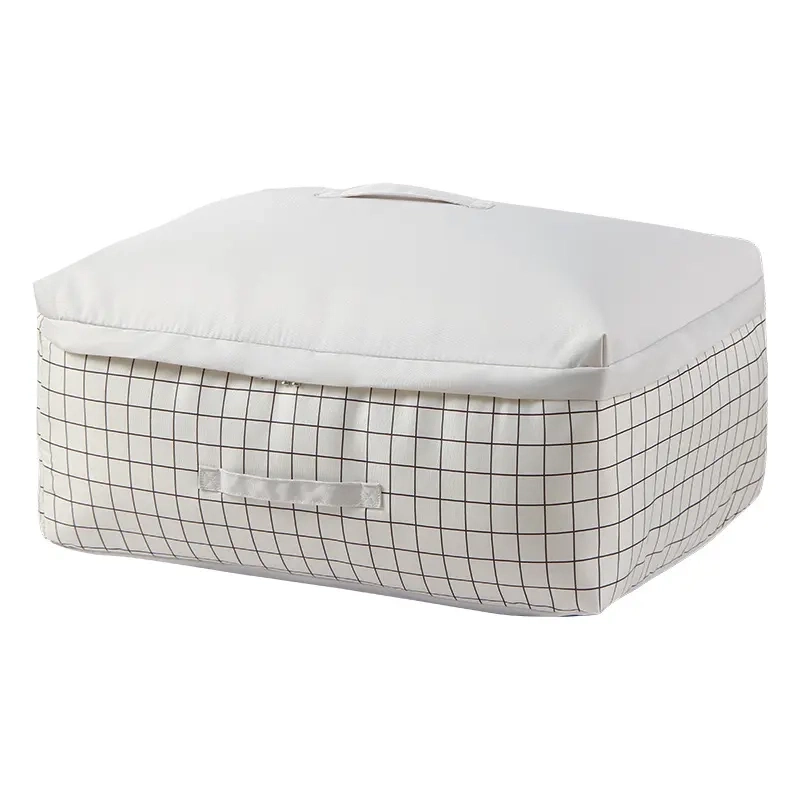 Foldable Cotton Linen Fabric Organizer Clothing Bedding Quilts Storage Bag