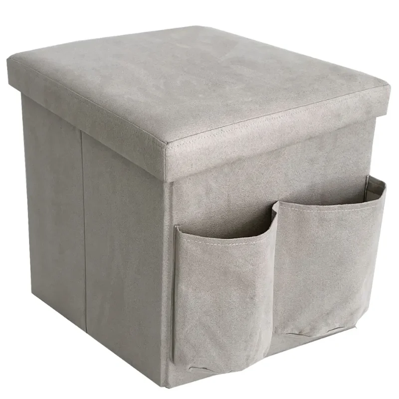 Multifunctional Single-Tier Fabric Stool Living Room Standing Storage Box for Clothing And Jewelry