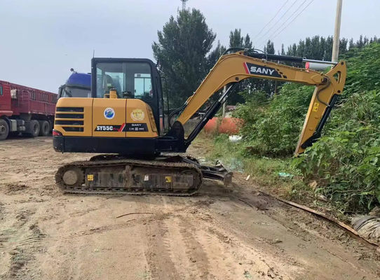 Popular Second Hand 5T Mini Digger Used Sany SY55C Crawler Excavator