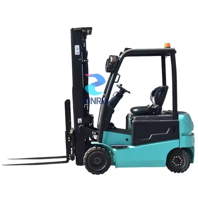 Full Electric Pallet Forklift Truck Machine Manufacturer Double Forks Pallet Largre Wheel Forklift