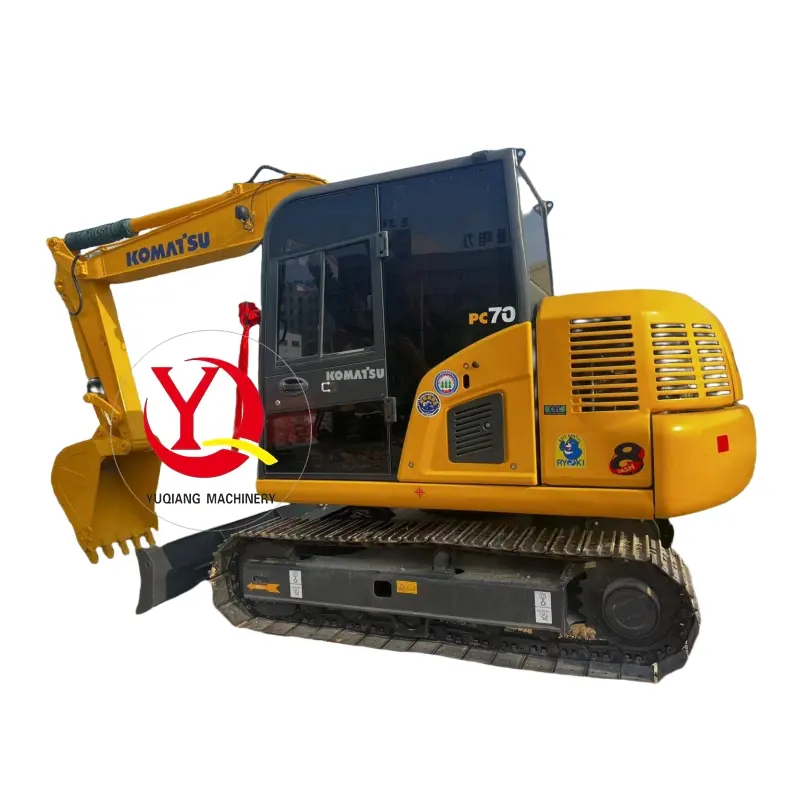 Японский Komatsu PC70-8 Small Digger гидравлический гусеничный экскаватор (1)