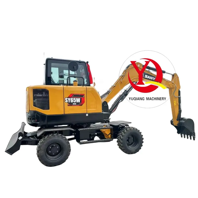 Low Price Sany Second Hand Good Condition 65w Wheeled 5 Ton Excavator