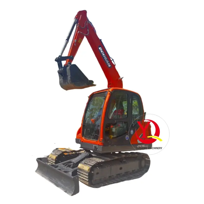 Fiable excavadora de cadenas Doosan DX75-9C con sistema hidráulico avanzado