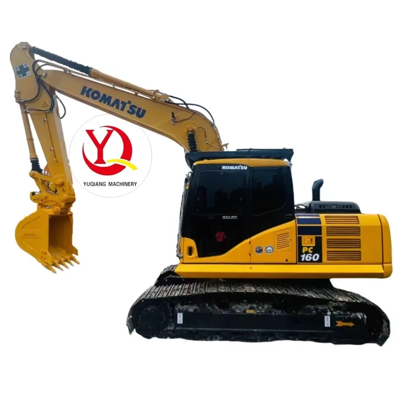 Escavadeira de esteira Komatsu PC 160-7 usada, escavadeira hidráulica japonesa (1)