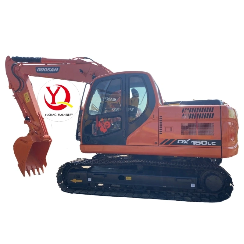 Nouvelle arrivée DOOSAN DX150LC pelles d'occasion type moyen pelle rétrocaveuse hydraulique sur chenilles