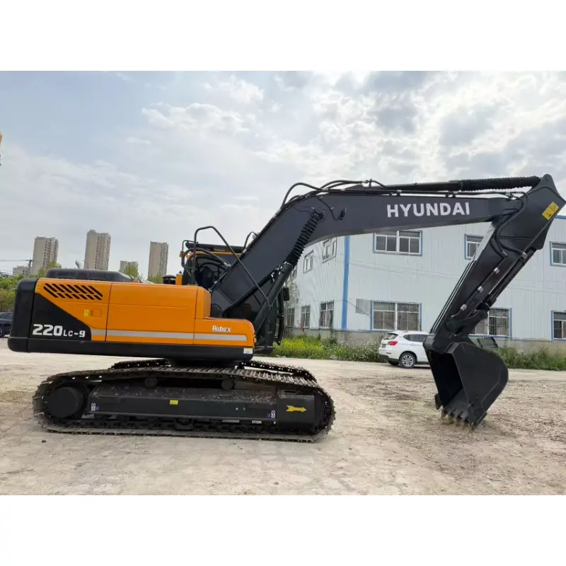 Used Hyundai R220LC-9 Hydraulic Excavator, Low Working Hours, Ready for Export