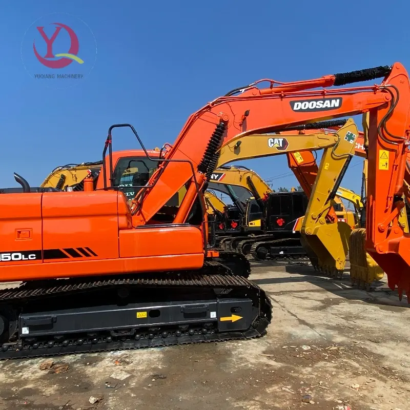 15 Ton Used DOOSAN DX150LC Medium Excavator Mining Machine Global Supply