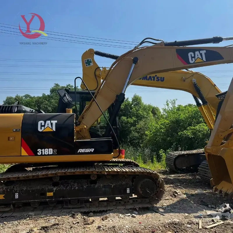 Hot Sale Used CAT 318D2 Compact Crawler Excavator Good Condition Global Supply