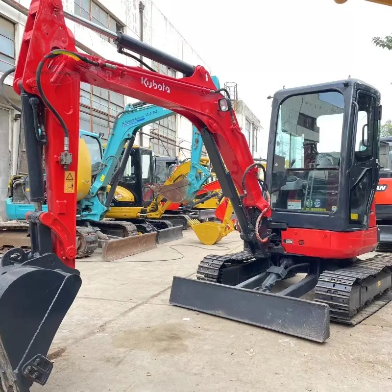 Hot Sale Used KUBOTA 35 Red Mini Excavator Agricultural Equipment Low Price