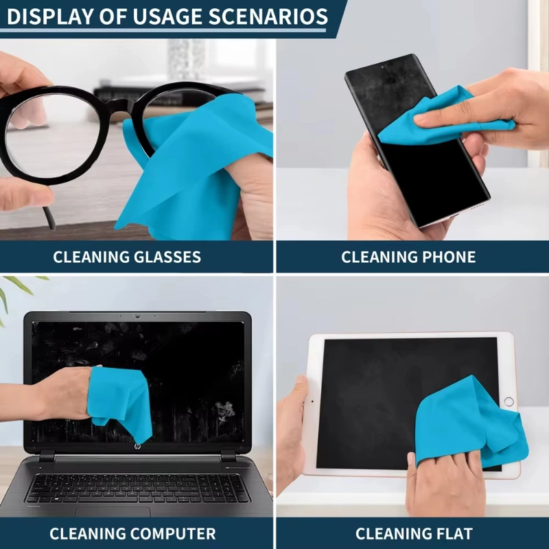 Pano de limpeza de lentes de óculos de microfibra