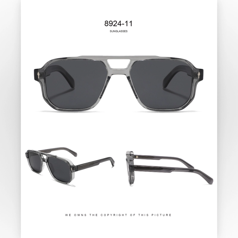 Double-Bridge Pilot Sunglasses