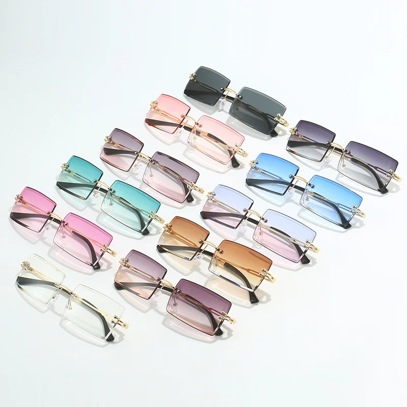 نظارات شمسية مربعة بدون إطار