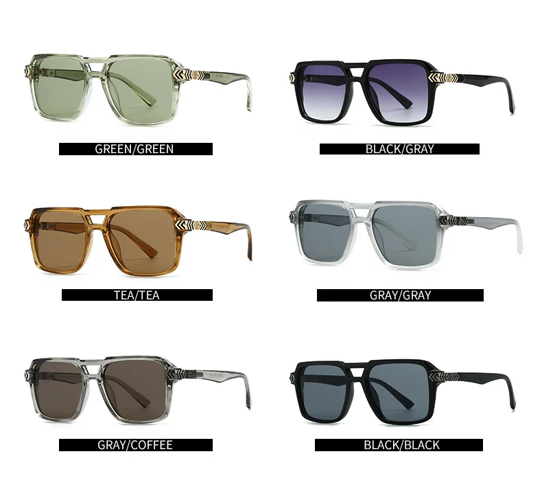 نظارات شمسية للجنسين بلون واحد