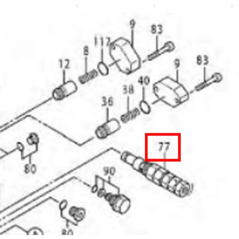 Relief Valve YA00004936 ZX330-5A ZX350-5G ZX360-5A (1)
