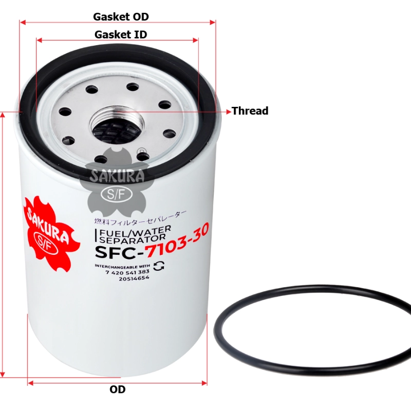 Best-selling Genuine Sakura FuelWater Separator SFC-7103-30 For Excavator Parts.