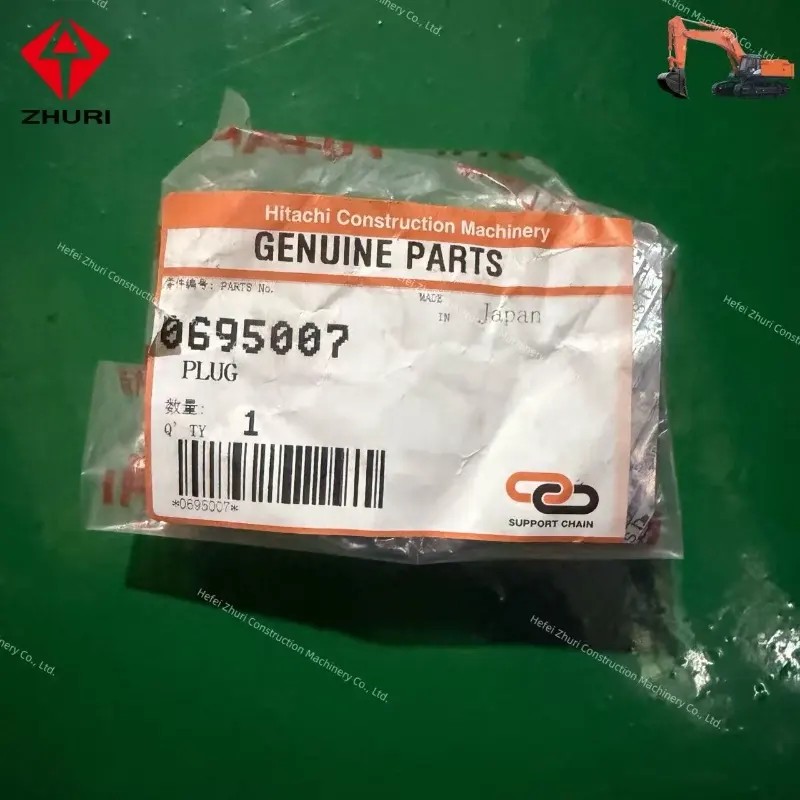Factory Price Wholesale Hitachi Original Excavator Parts 0695007 for Pipe Plug