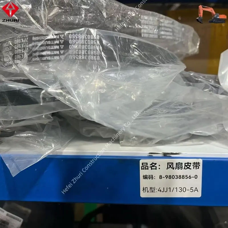 Genuine Excavator Engine Parts Cooling Fan Belt 8980388560 Suitable for ISUZU 4JJ1 XD.